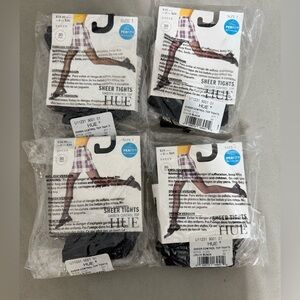 HUE Black Sheer Tights for Men